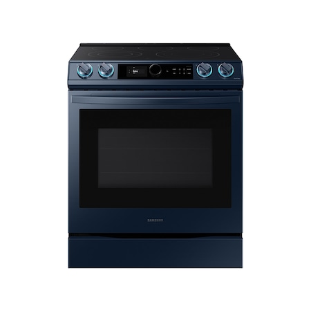 Samsung 30-in. BESPOKE Smart Dial Air Fry Wi-Fi Enabled Dual Fuel Slide-In Electric Range NE63A8711QN